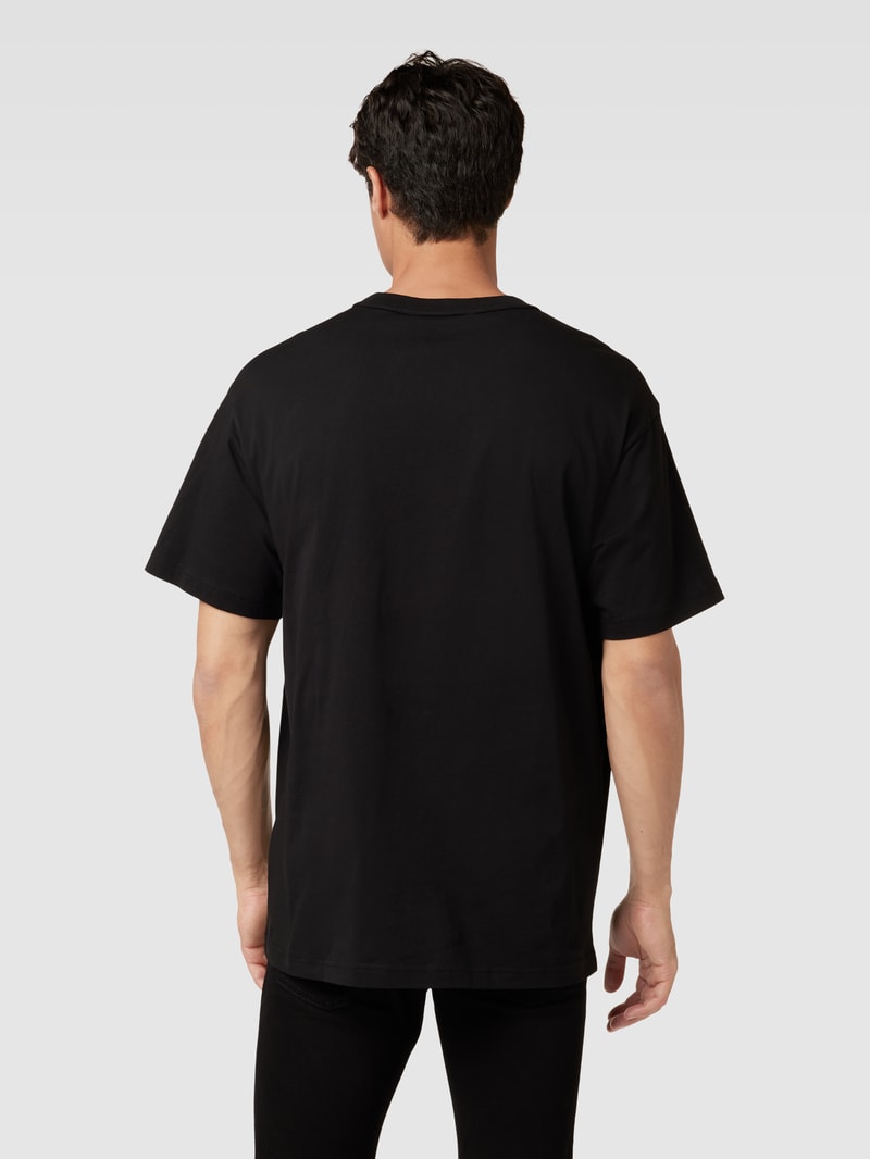 T-Shirt mit Motiv-Print in schwarz