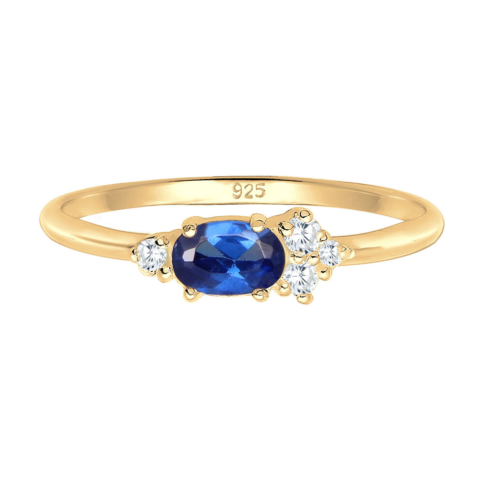 Elli PREMIUM Elli PREMIUM Bague Femmes Fiançailles avec Rubis Synthétique et Cristaux de Zirco Bague