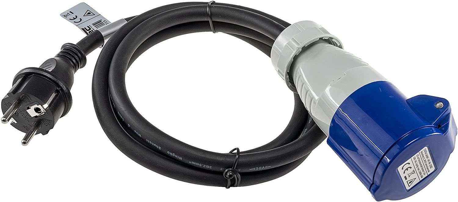 ChiliTec CEE auf Schutzkontakt-Stecker 1,5m CEE-Adapterkabel