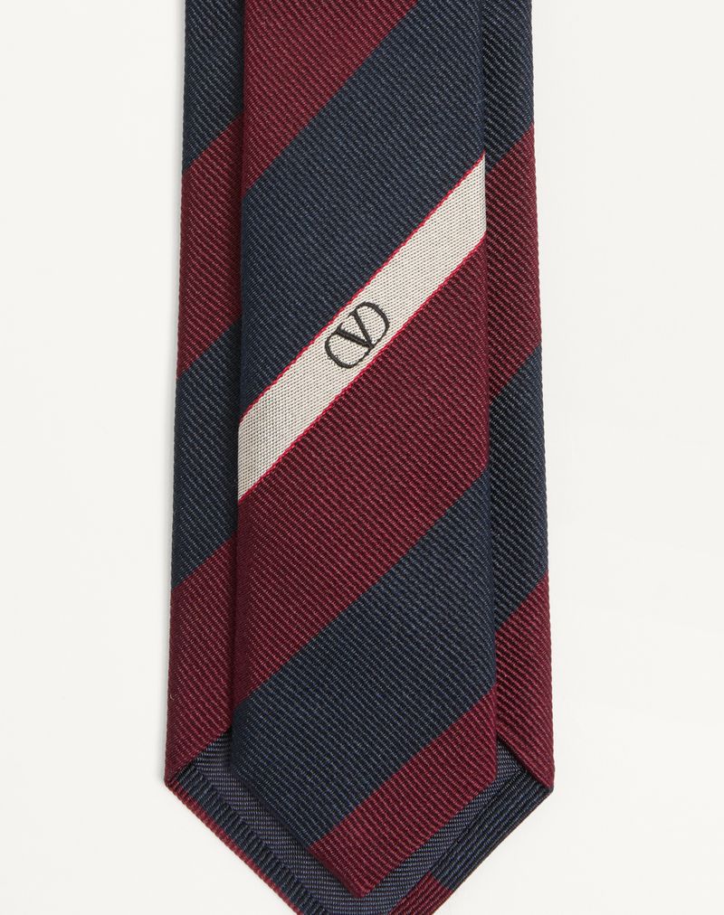 Valentie Regiment Jacquard Zijden Stropdas
