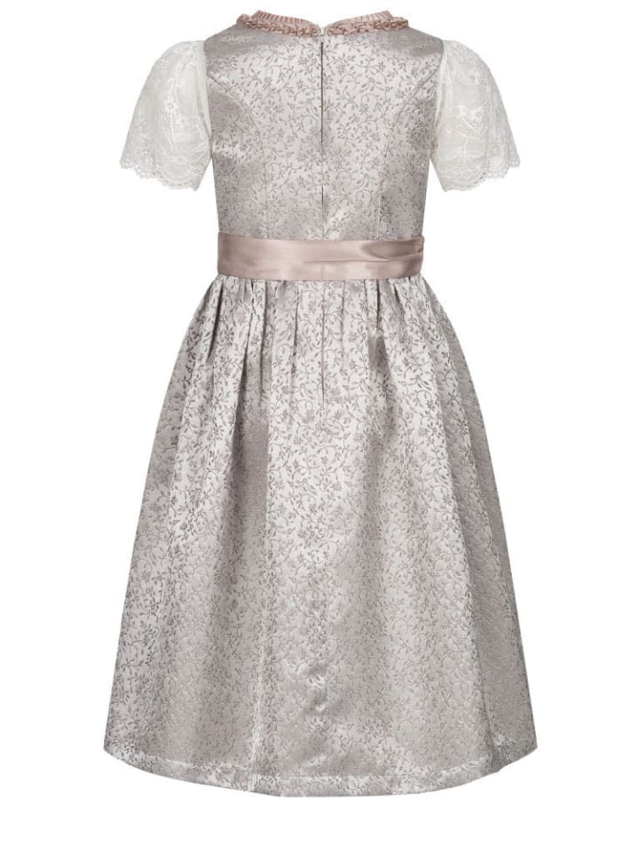 Nübler Kinderdirndl 3-teilig Elena in Silber Taupe günstig kaufen