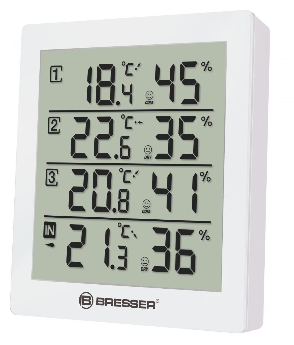 Bresser Temeo Hygro Quadro weiß