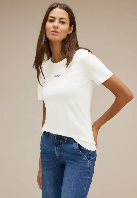 Street One T-Shirt mit Artwork Dessin