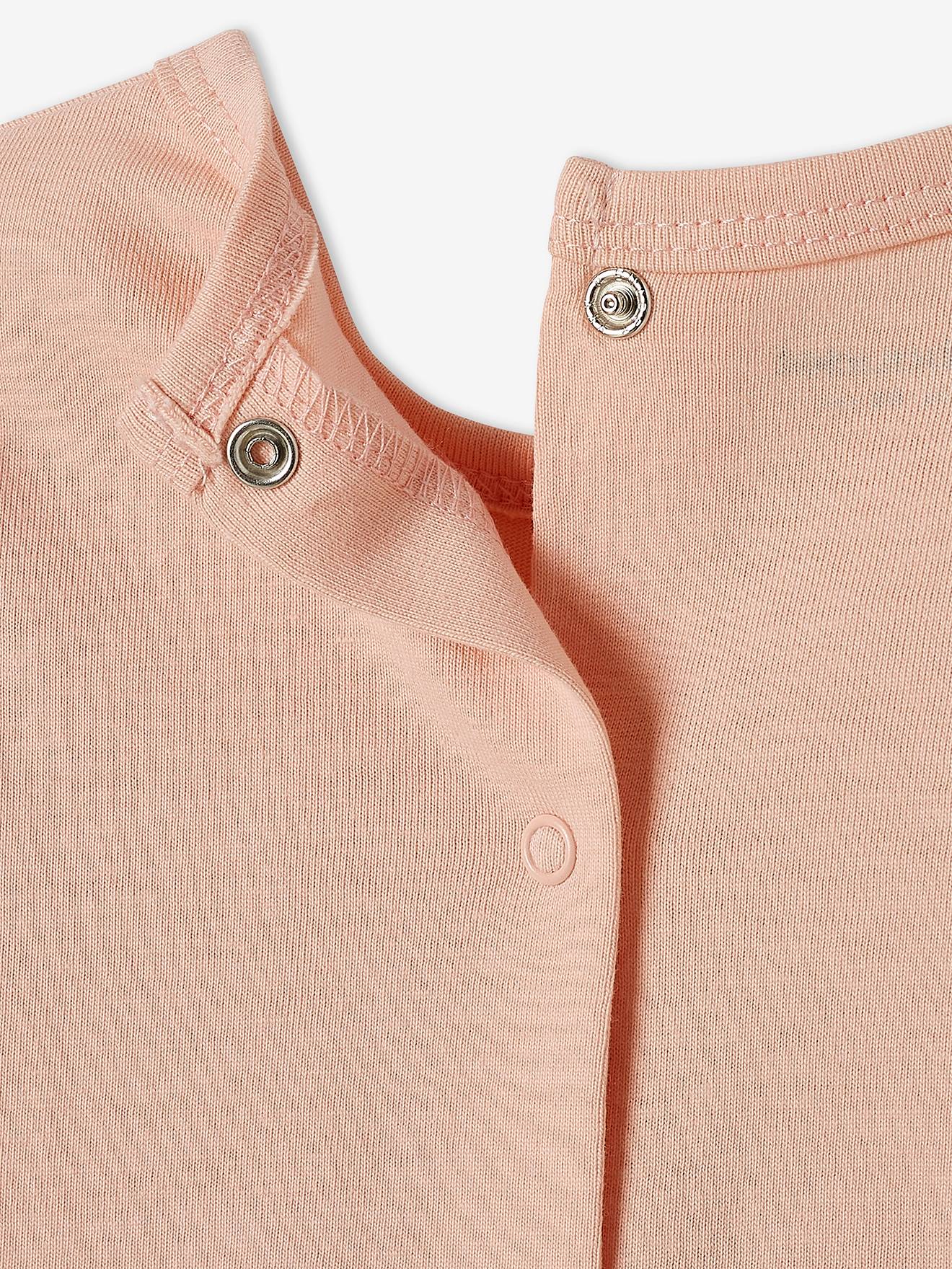 Lot de 2 pyjamas combishort bébé fille ouverture dos lot rose pâle