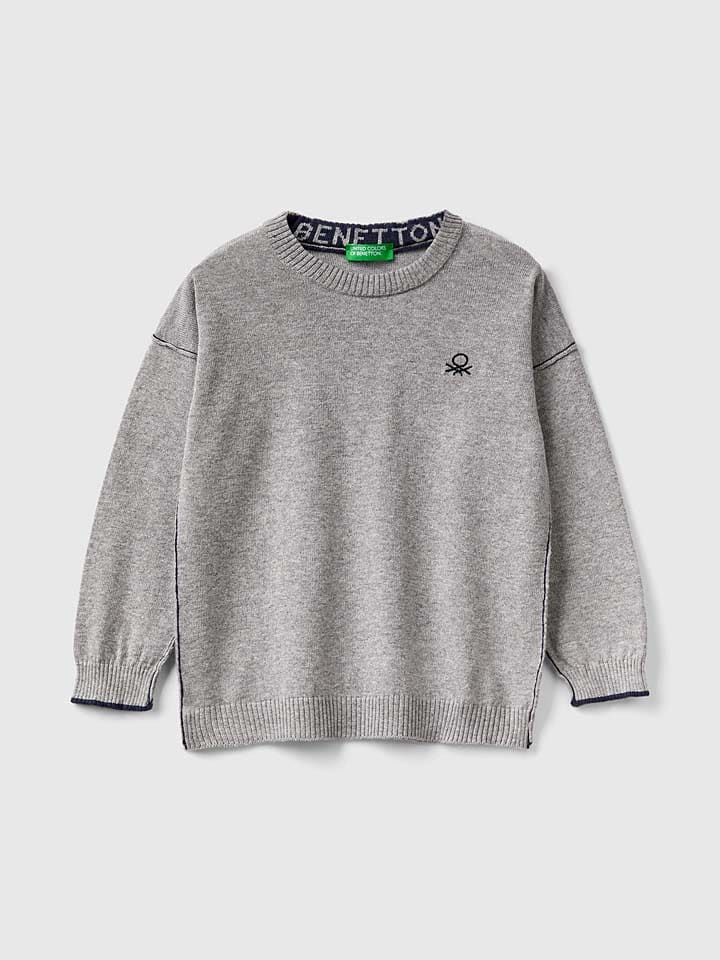 Benetton Pullover in Hellgrau günstig kaufen