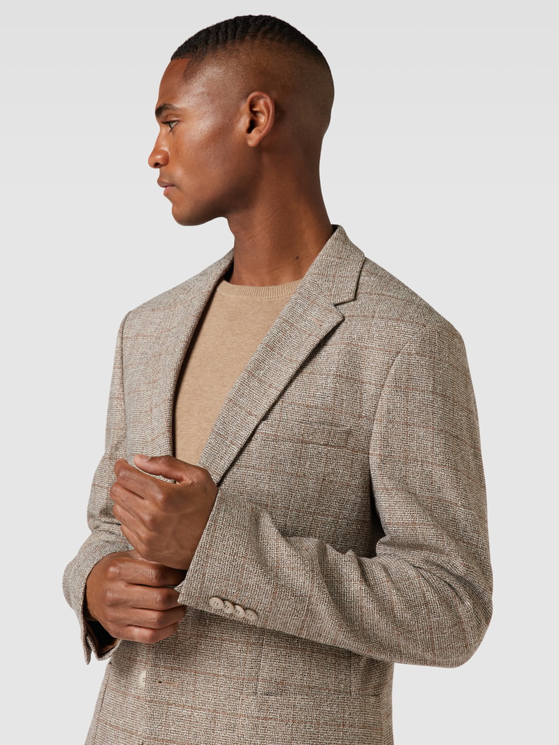 2-Knopf-Sakko in melierter Optik in beige