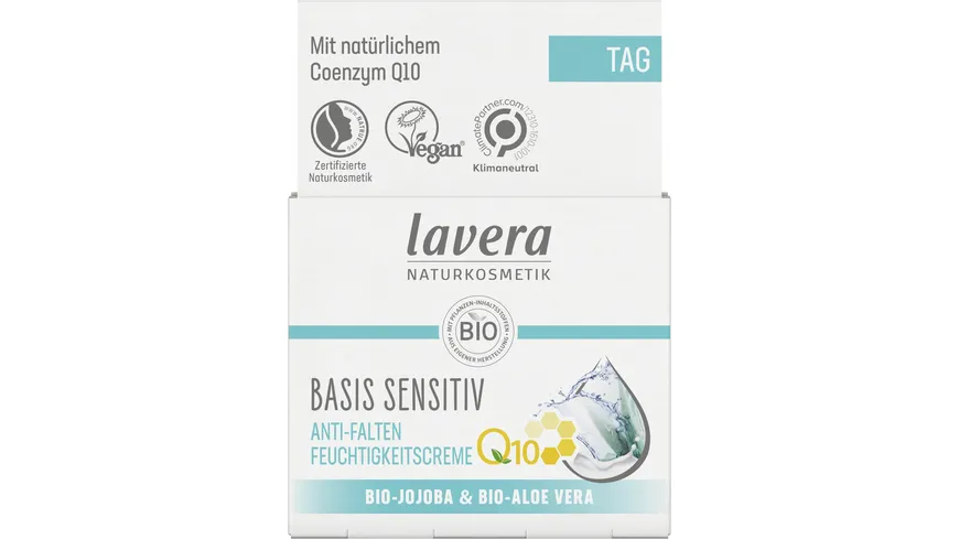 lavera BASIS SENSITIV Anti-Falten Feuchtigkeitscreme Q10 50 ml