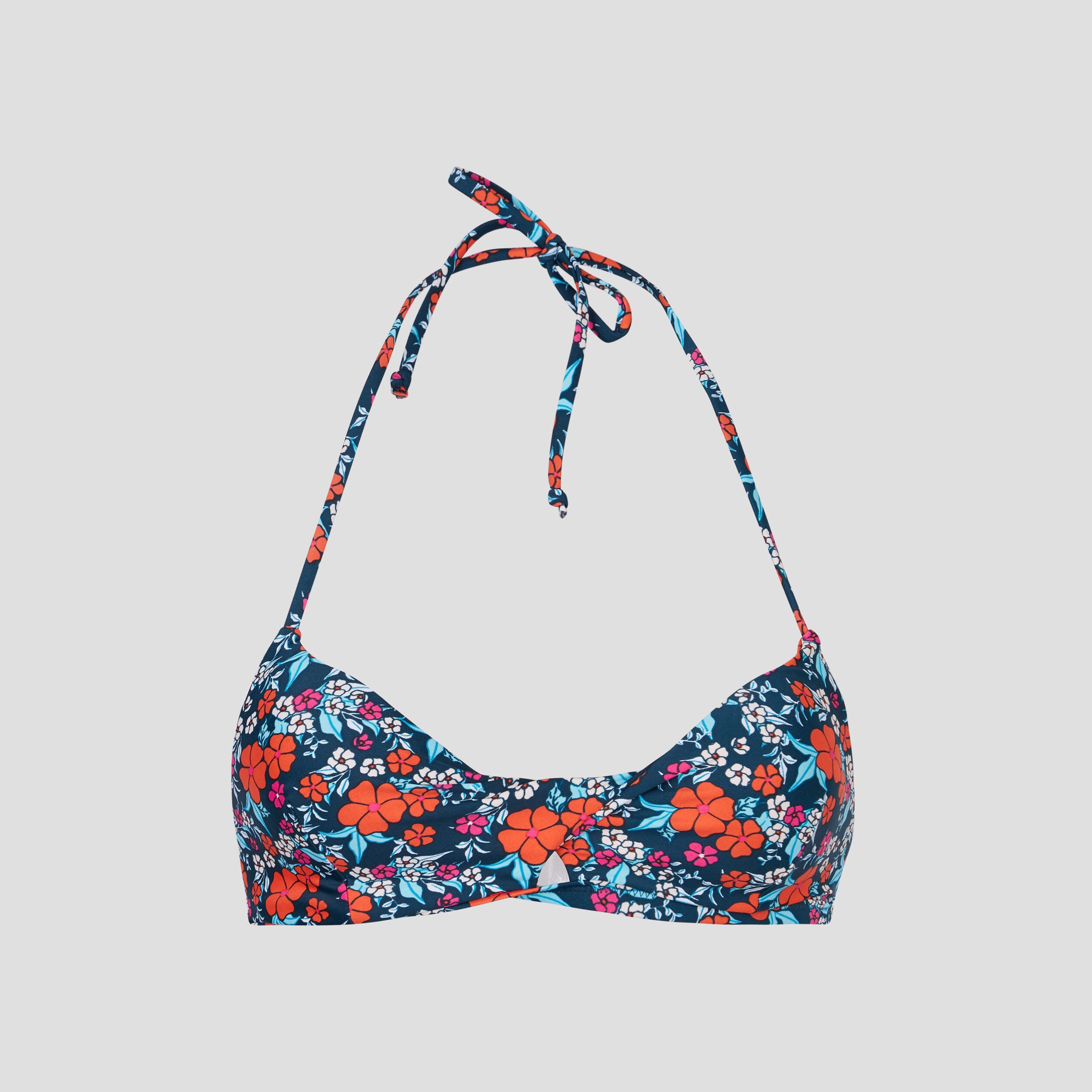 Haut de maillot de bain triangle bleu pétrole femme | La Halle