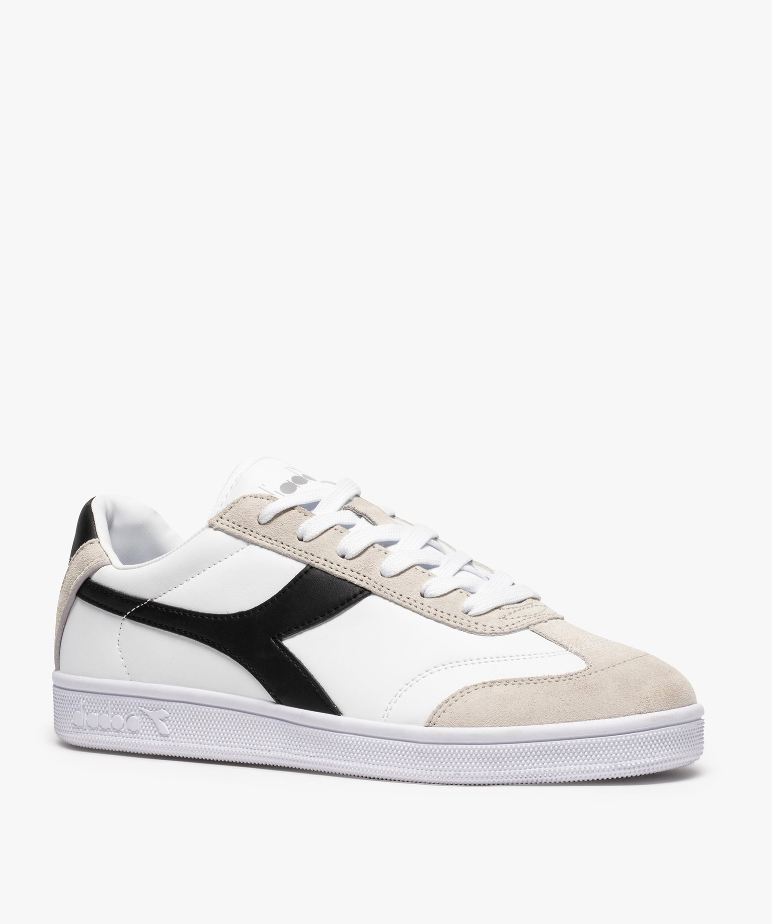 Baskets homme à lacets style rétro - Diadora blanc | GEMO