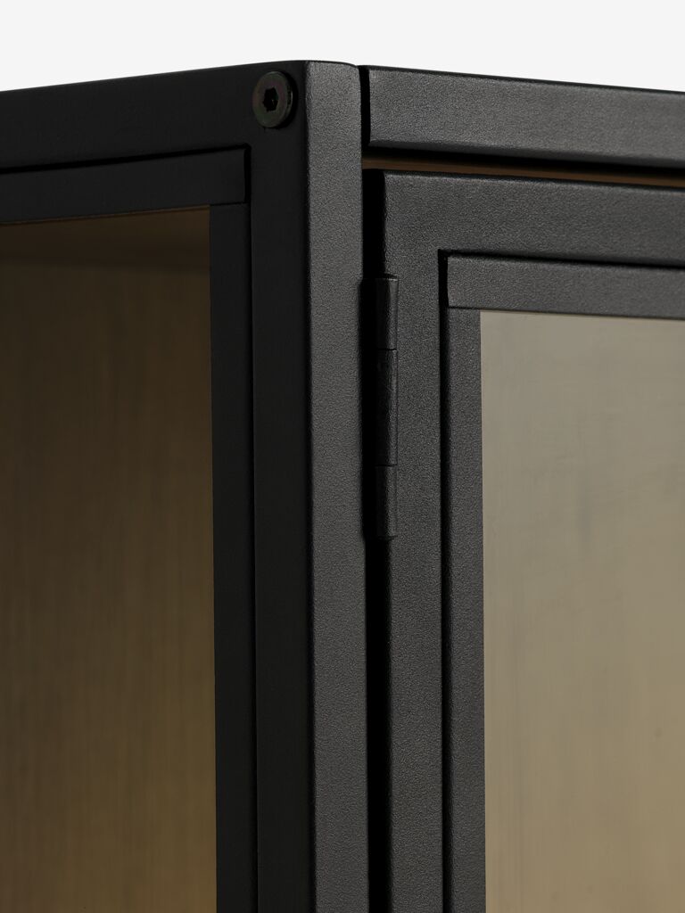TRAPPEDAL 2-door display cabinet in oak/black