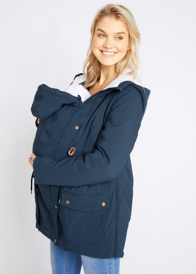 Umstandsjacke / Tragejacke mit Teddyfutter