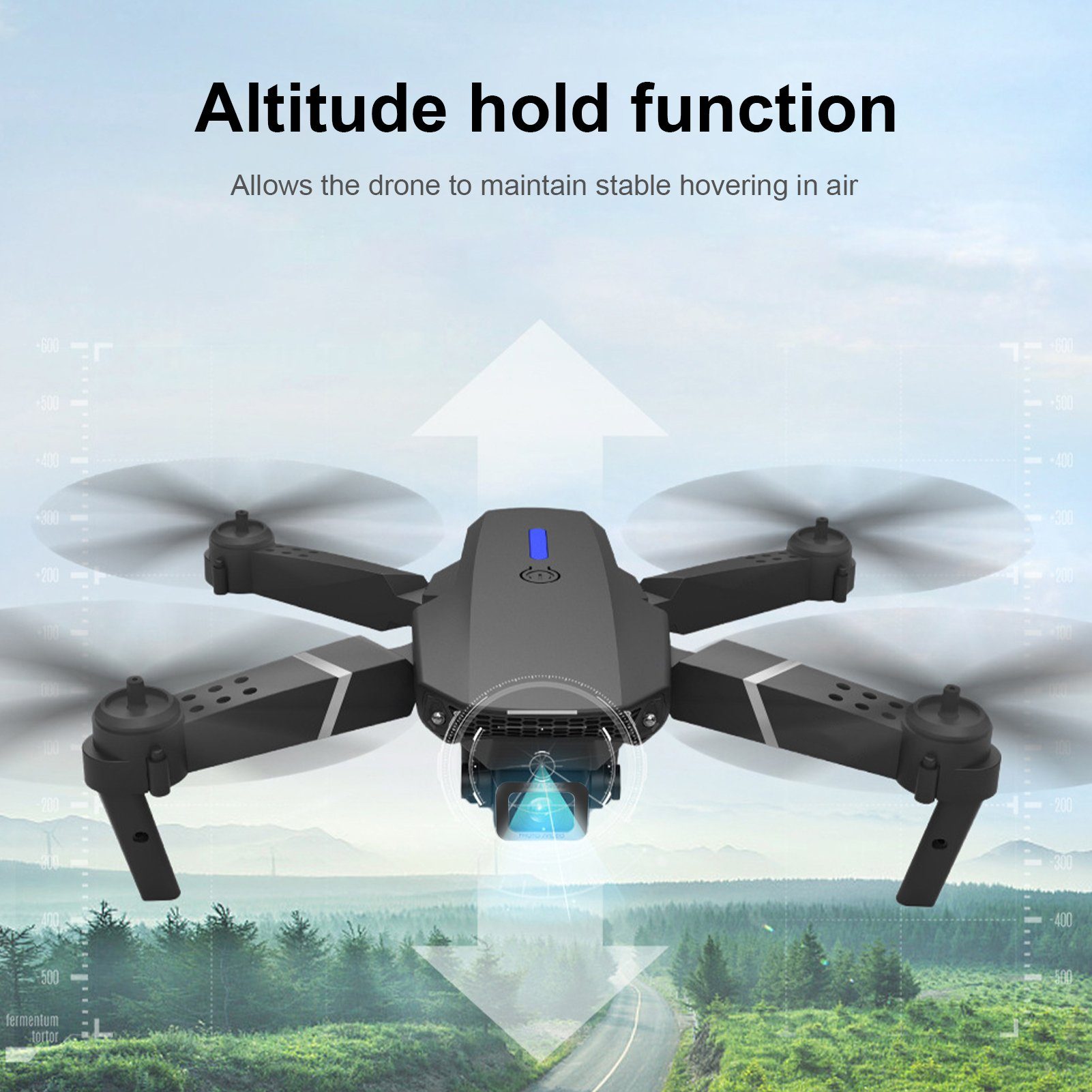 farfi Faltbare stabile Flugkamera mit Fernbedienung, 4K-Dual-Kamera-Drohne Spielzeug-Drohne (4K, Dual-Kameras,Anti-Interferenz-Technologie,WIFI FPV-Funktion)