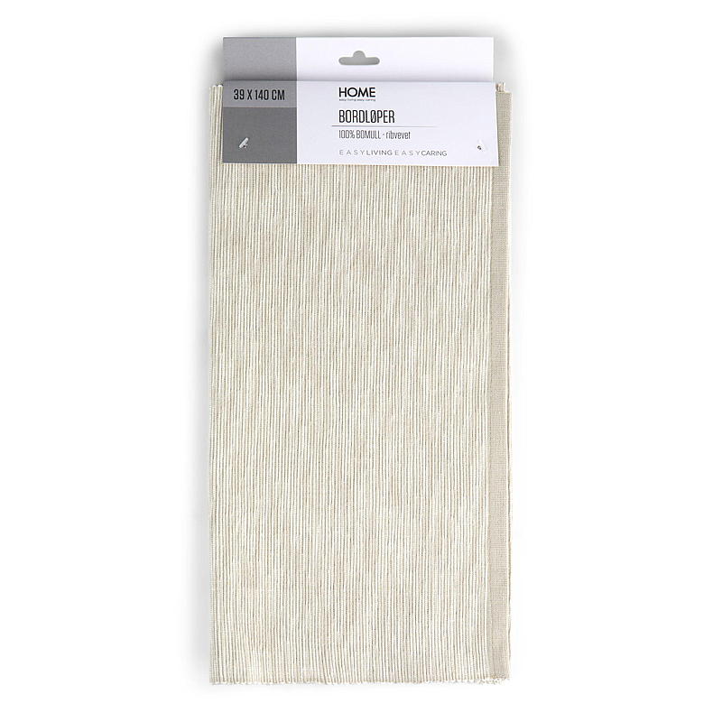 Home Løper 33x140 cm rib beige
