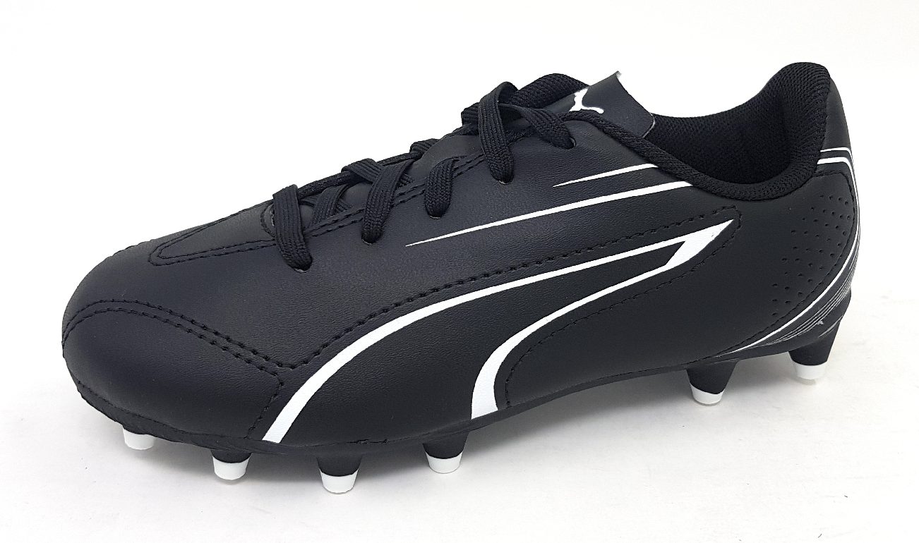 Puma Vitoria FG JR 107486 Schwarz 01 Black/ White