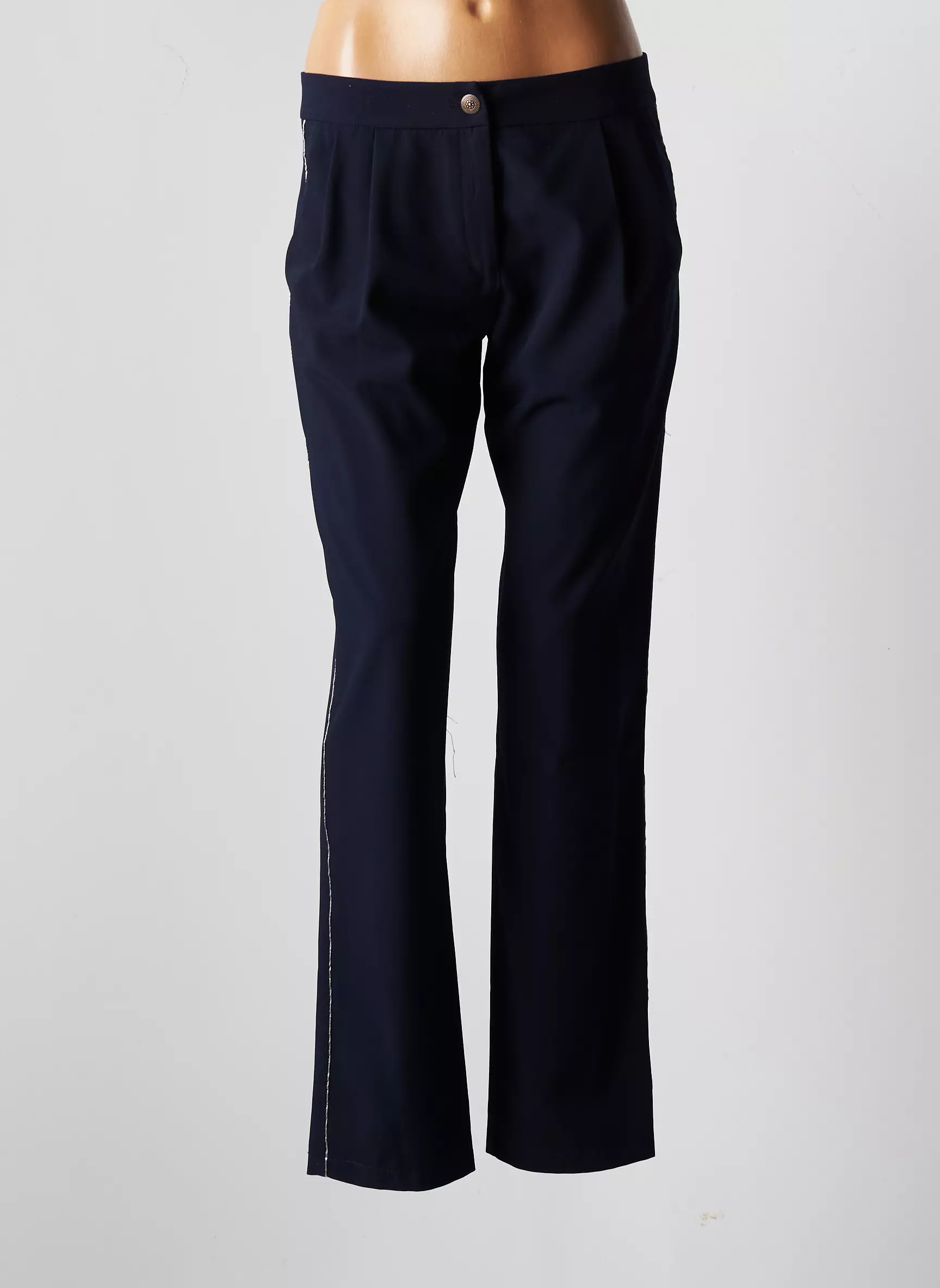 Julie Guerlande Pantalons Droits Femme couleur bleu