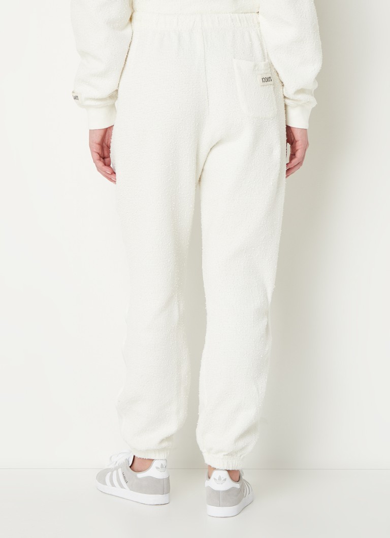 Pantaloni sportivi a vita alta e affusolati di 10DAYS in cotone biologico testurizzato.