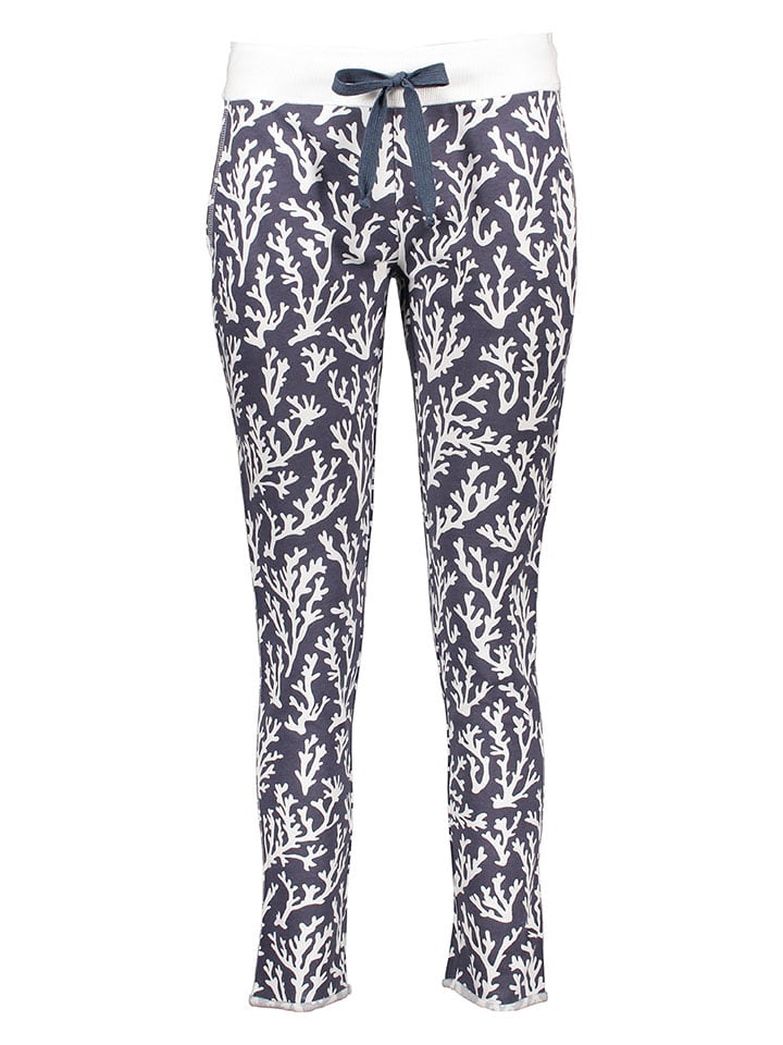Juvia Pyjama-Hose in Dunkelblau/ Weiß günstig kaufen