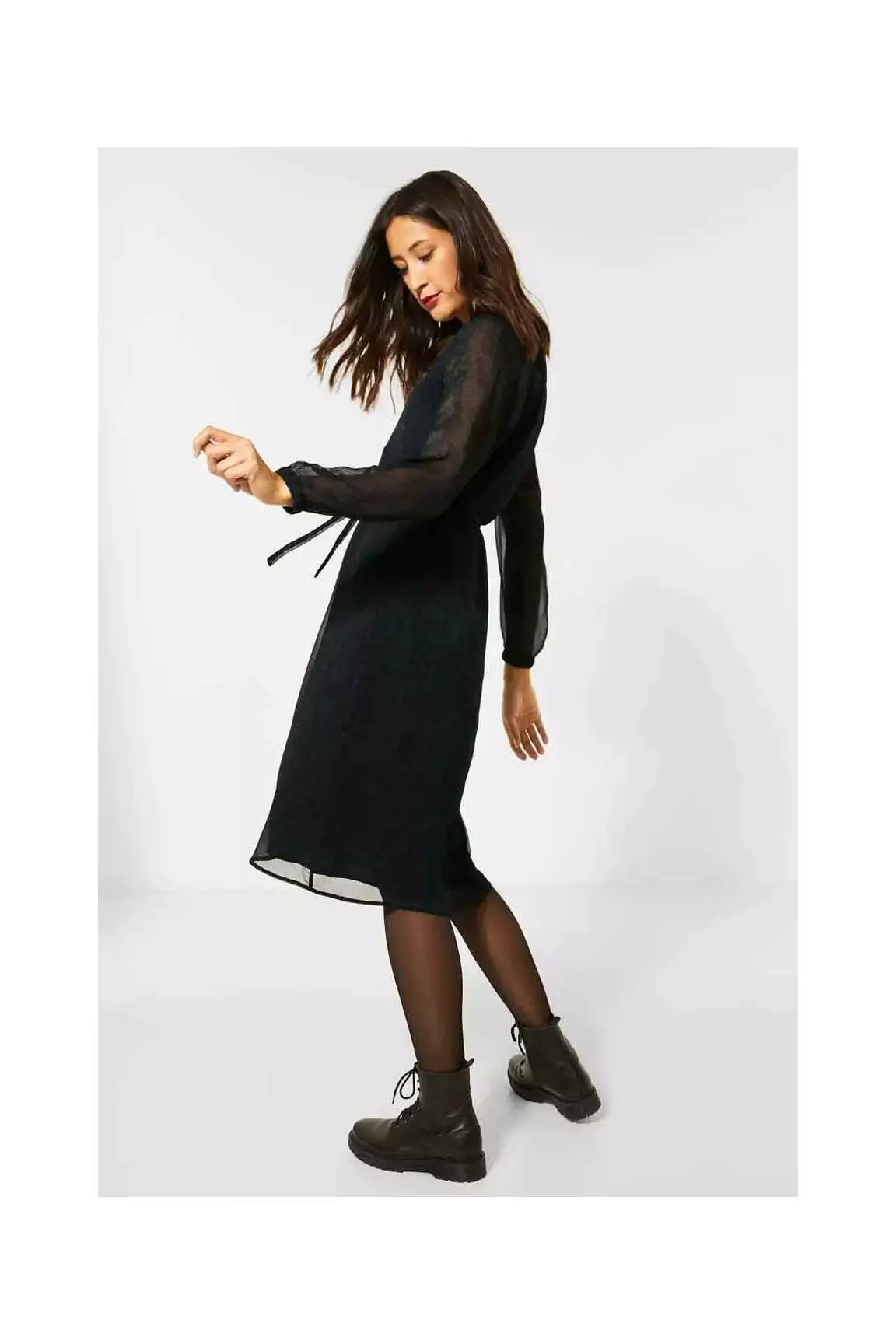 Street One Robes Mi Longues Femme couleur vert