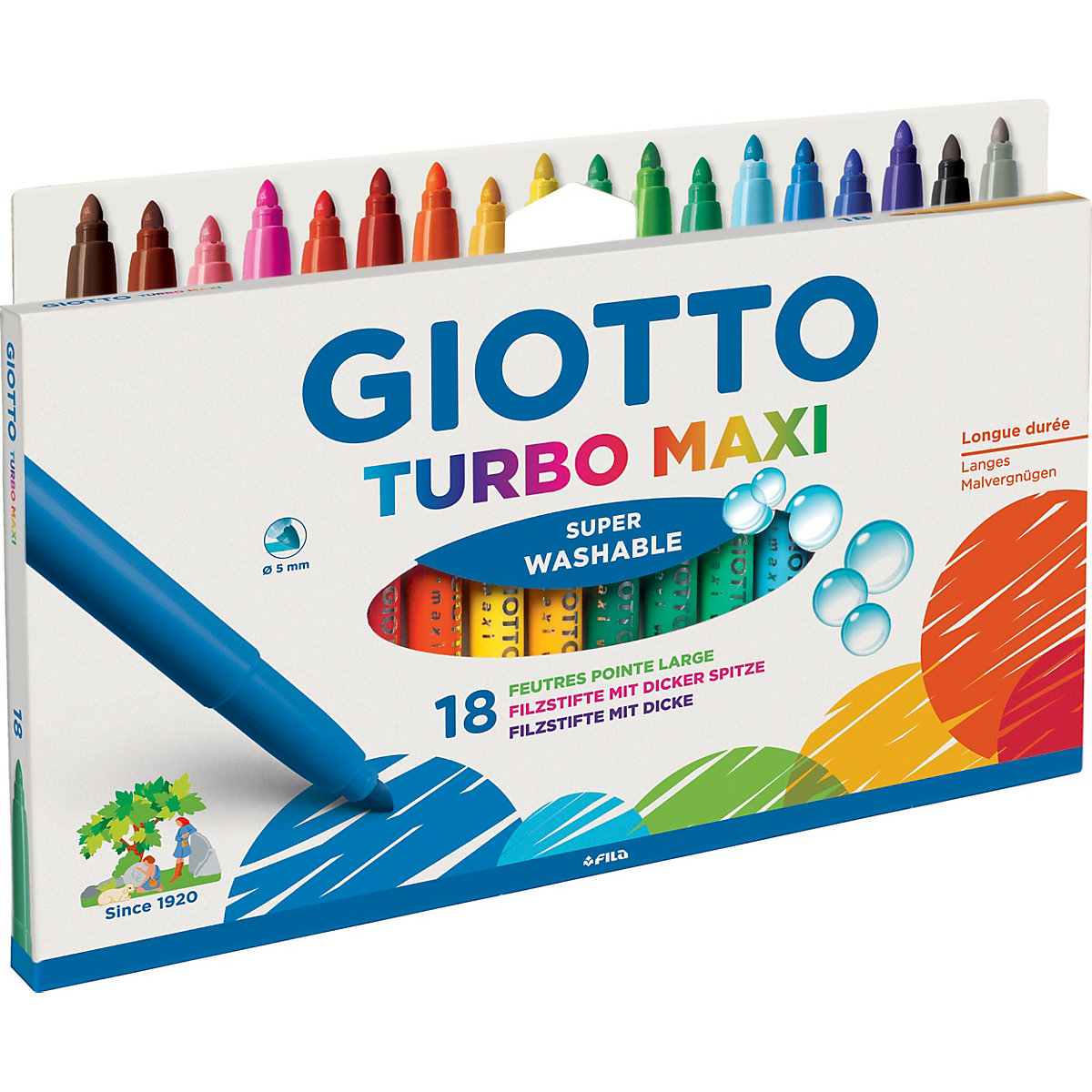 Filzstifte GIOTTO Turbo Color, 18 Farben