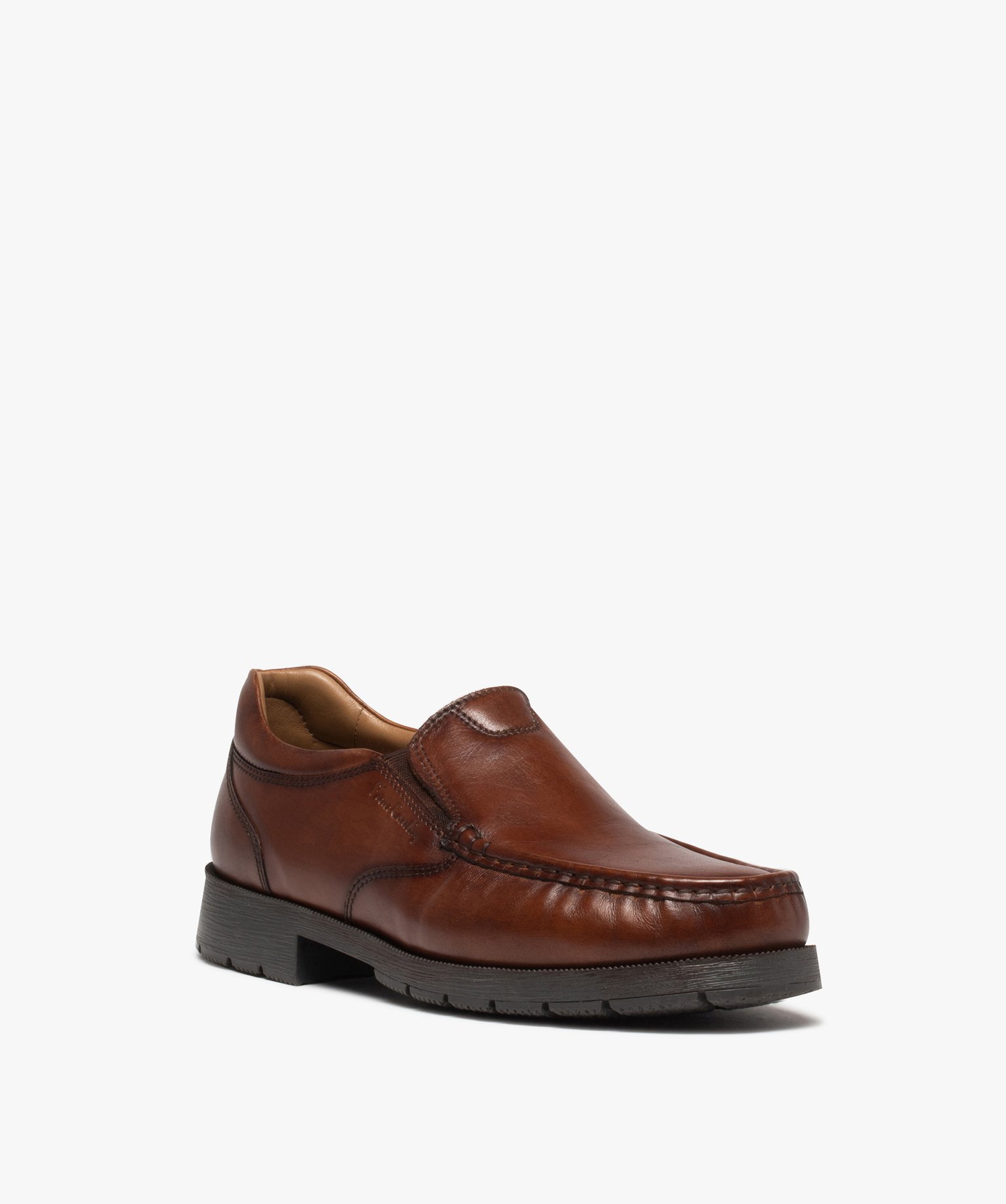 Mocassins homme unis à talon plat - Pierre Cardin marron | GEMO