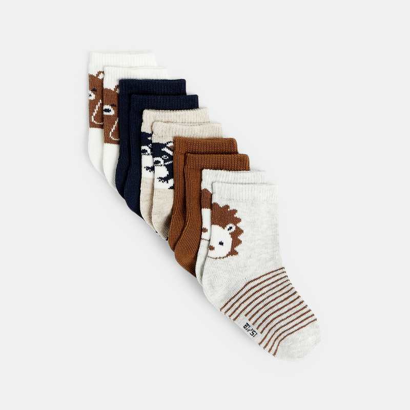 Chaussettes jacquard animaux (lot de 5)