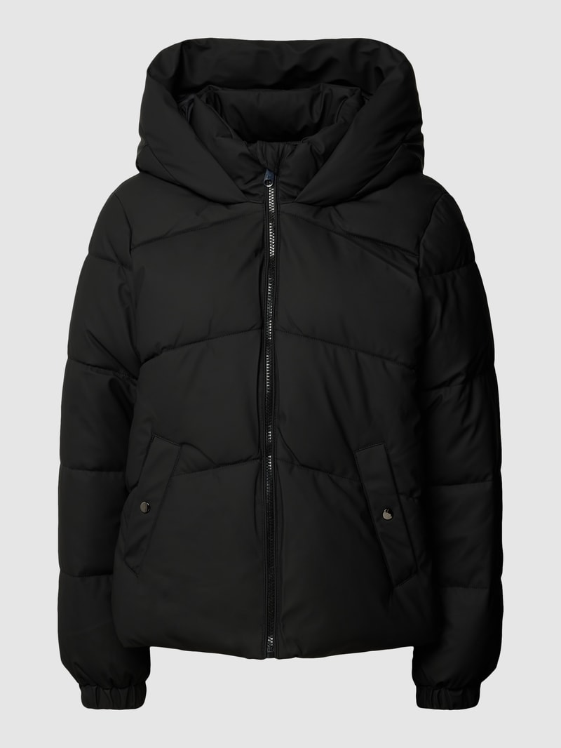 Steppjacke mit Kapuze Modell 'GRETAFIE' in schwarz