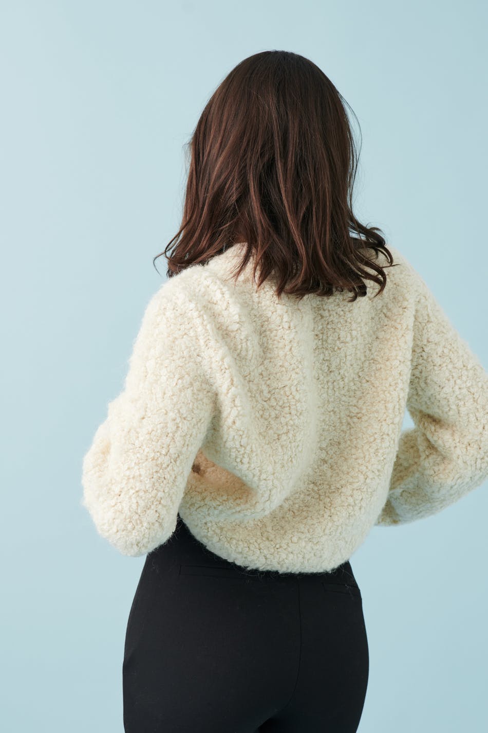 Knitted bouclé cardigan