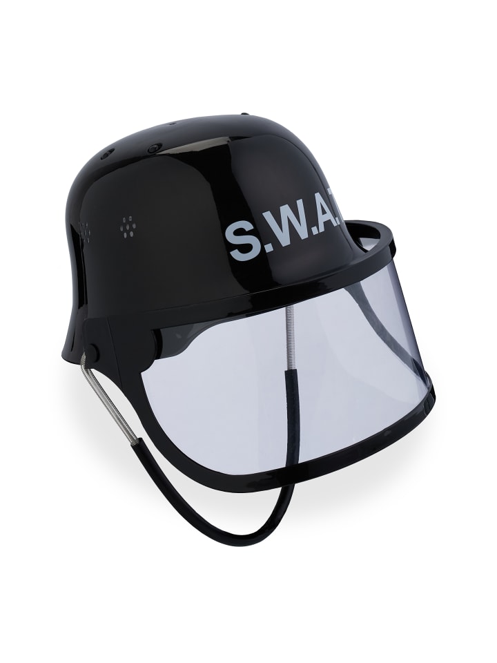 relaxdays SWAT Helm in Schwarz - (B)22,5x (H)24,5 x (T)28 cm günstig kaufen onesize