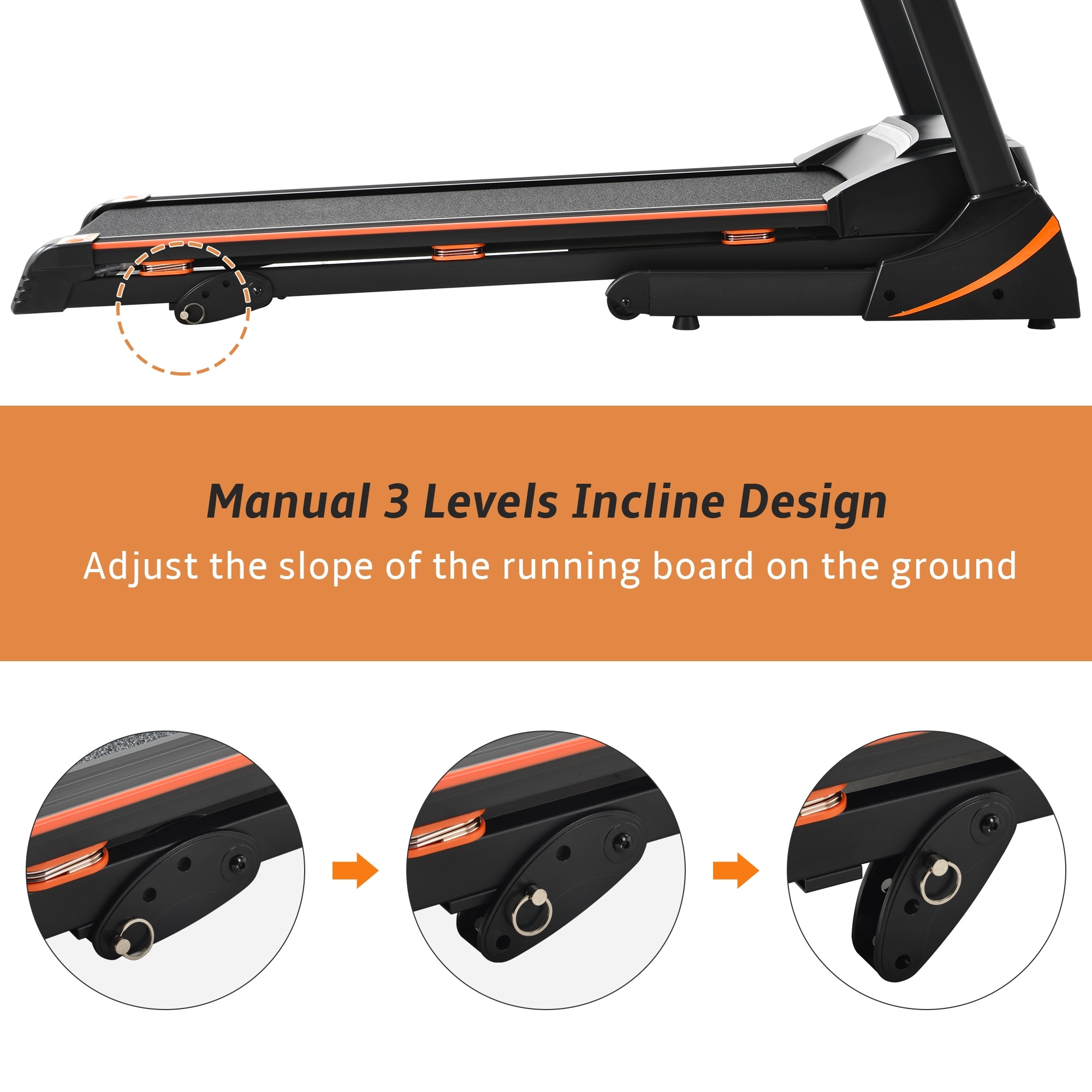 Folding Electric 3.5HP Treadmill With Incline Medium Running Machine Motorised LCD Gym 330lbs