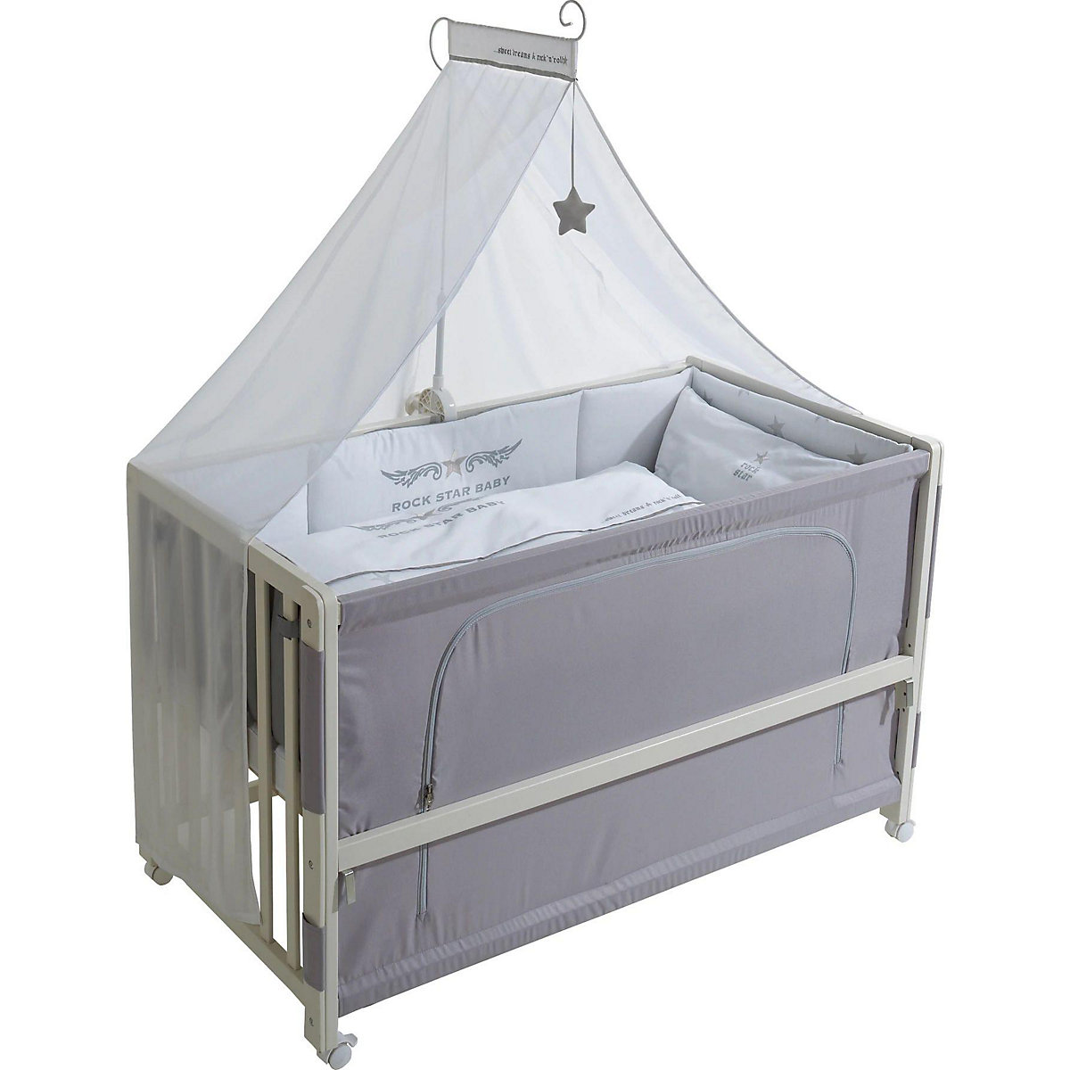 Room Bed, 60 x 120 cm Rock Star Baby 2 weiß