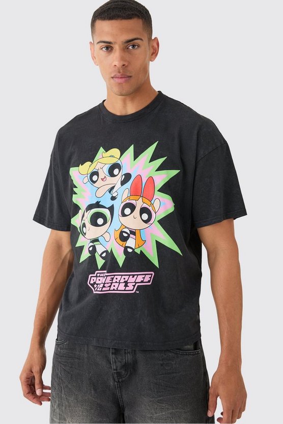 Oversize T-Shirt mit lizenziertem Powerpuff Girls Print