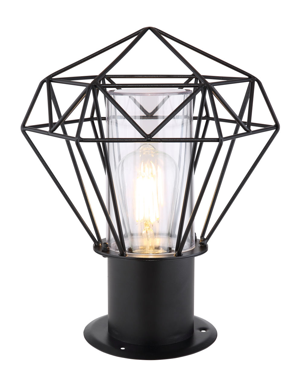 Globo Lighting - HORACE - Außenleuchte Edelstahl schwarz, 1x E27 LED