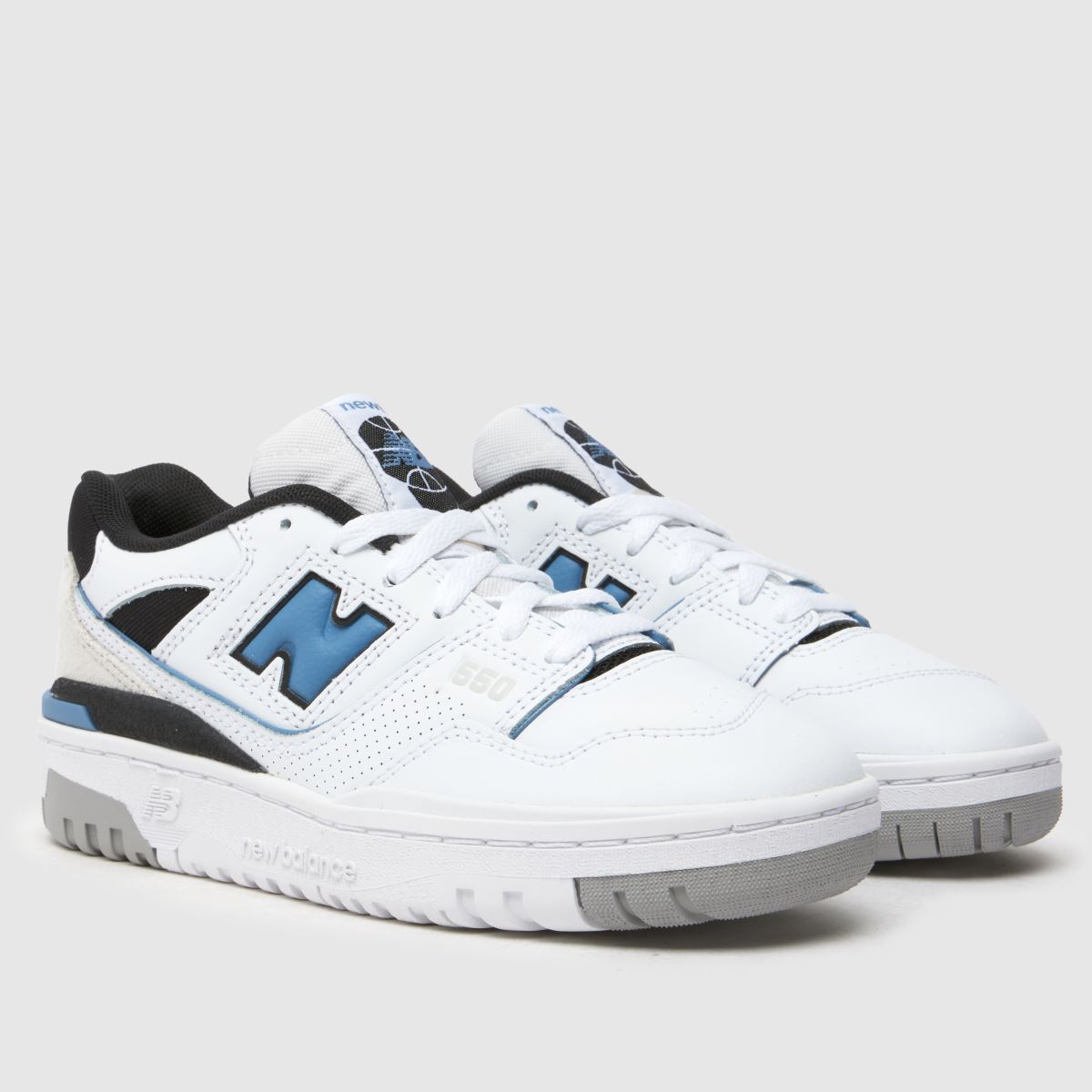 New Balance vita & blå 550 Pojkar Ungdomsskor