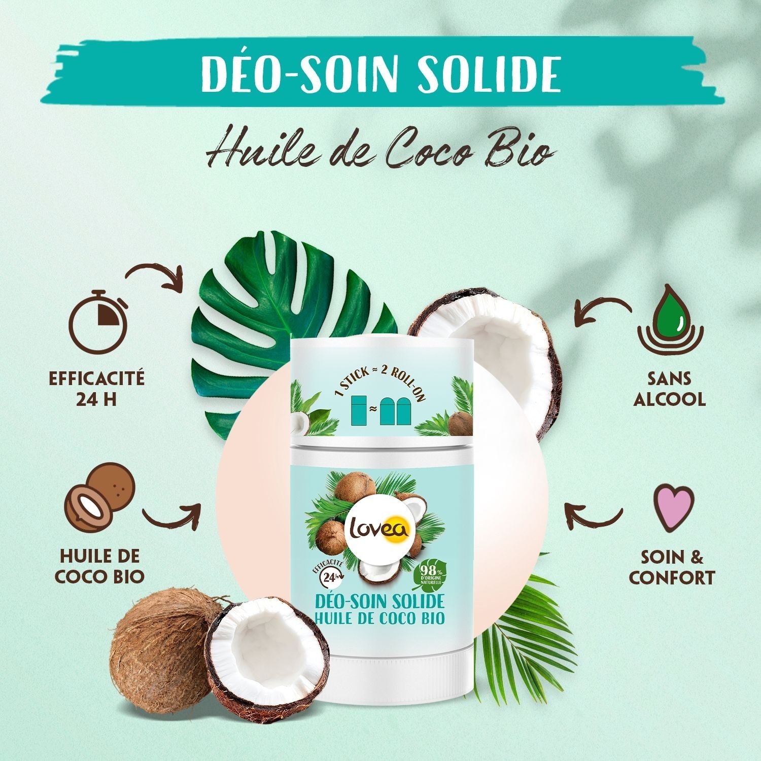 Organiczny olej kokosowy Lovea Solid Deo-Care