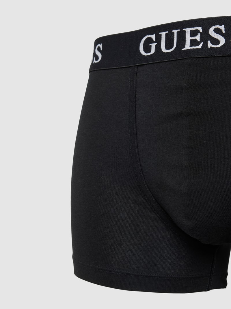 Boxershorts mit elastischem Label-Bund Modell 'JOE' im 3er-Pack in dunkelgrau