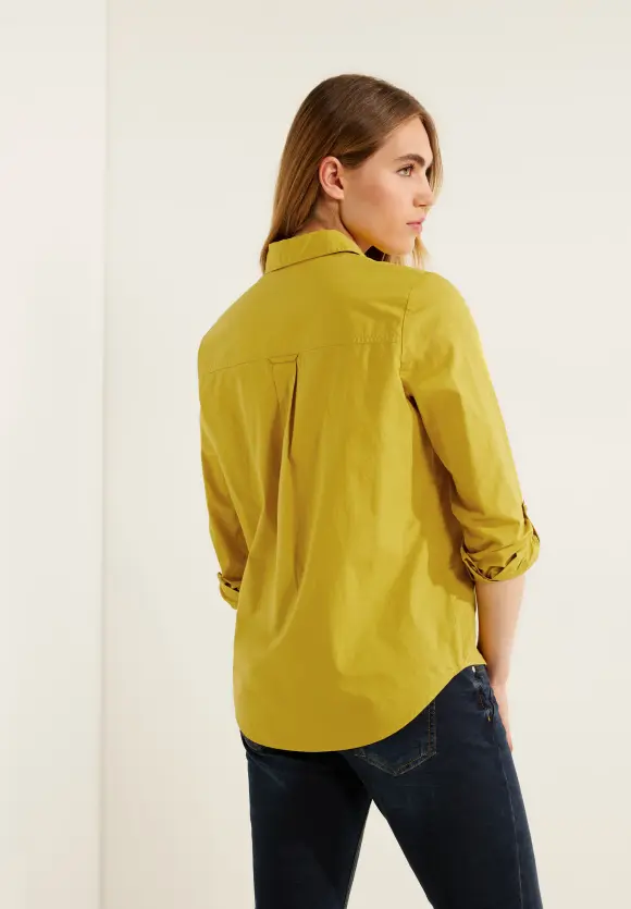 CECIL Unifarbene Baumwollbluse
