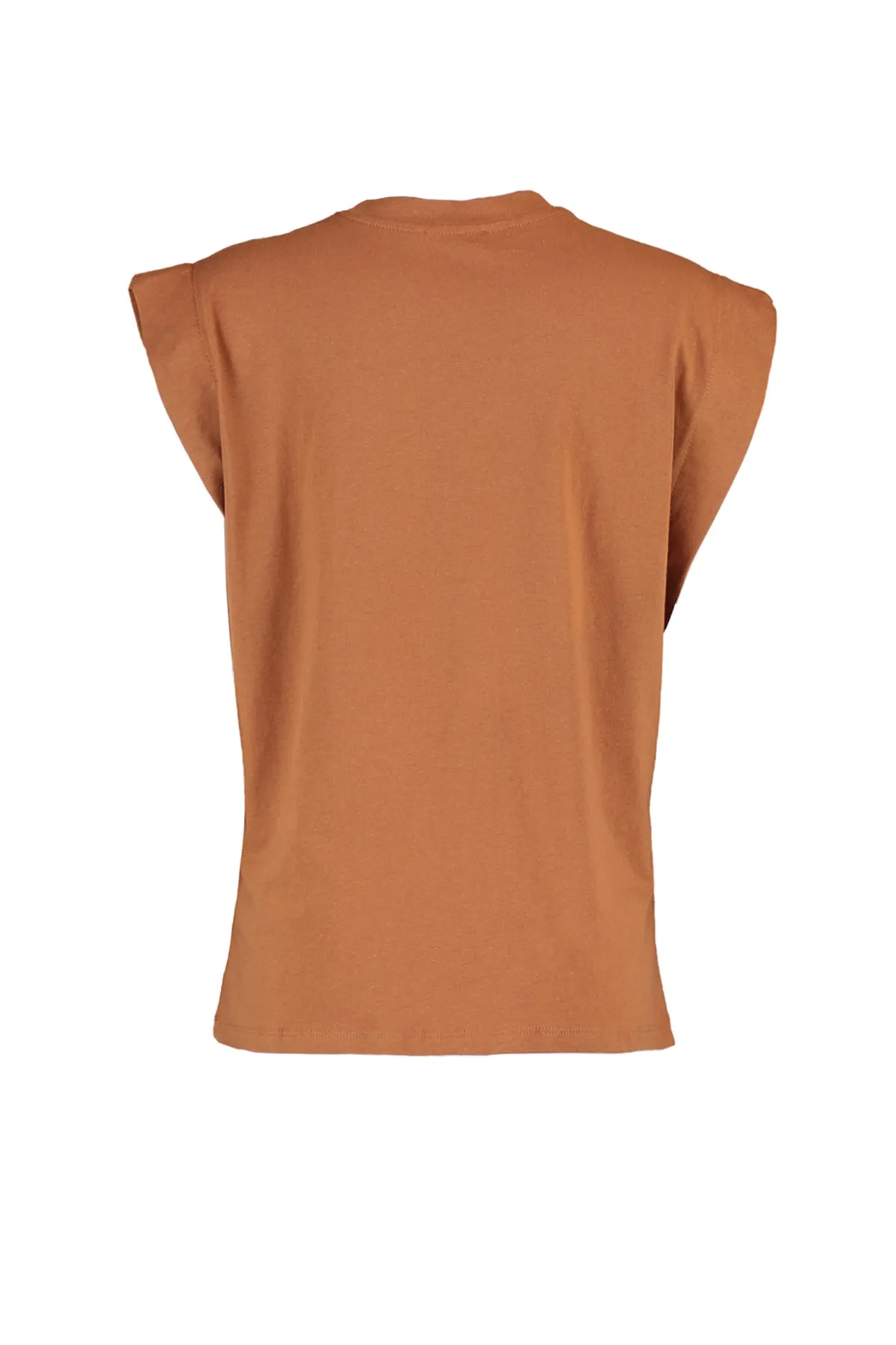 Trendyol Collection  Zimtfarbenes Basic-Strick-T-Shirt mit Rundhalsausschnitt aus 100 % Baumwollwatte TWOSS20TS0021