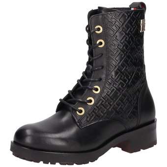 Tommy Hilfiger TH Monogram Biker Boot in schwarz