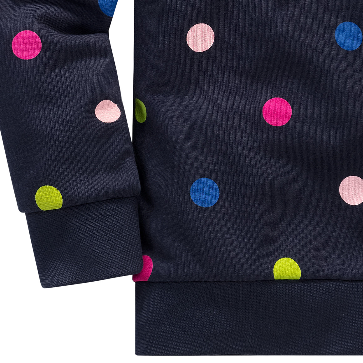 Mädchen Sweatshirt mit bunten Pünktchen