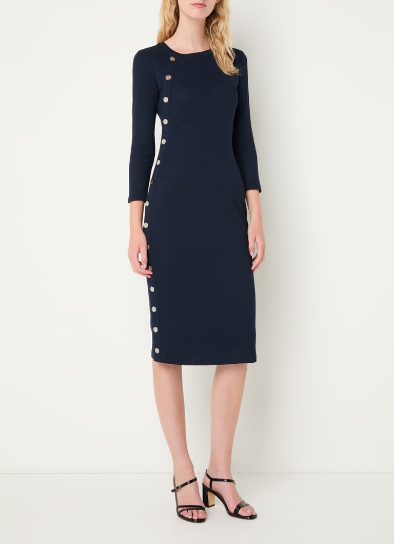 Ralph Lauren midi uska haljina s ukrasnim dugmadima