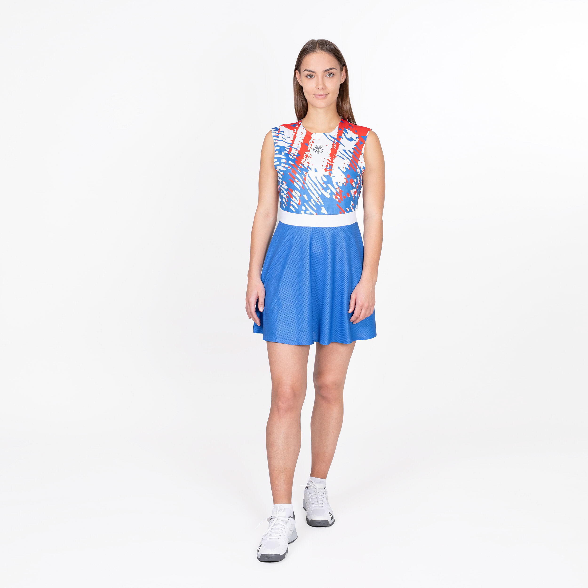 Tuelo Tech 2in1 Kleid Damen - Blau, Weiß