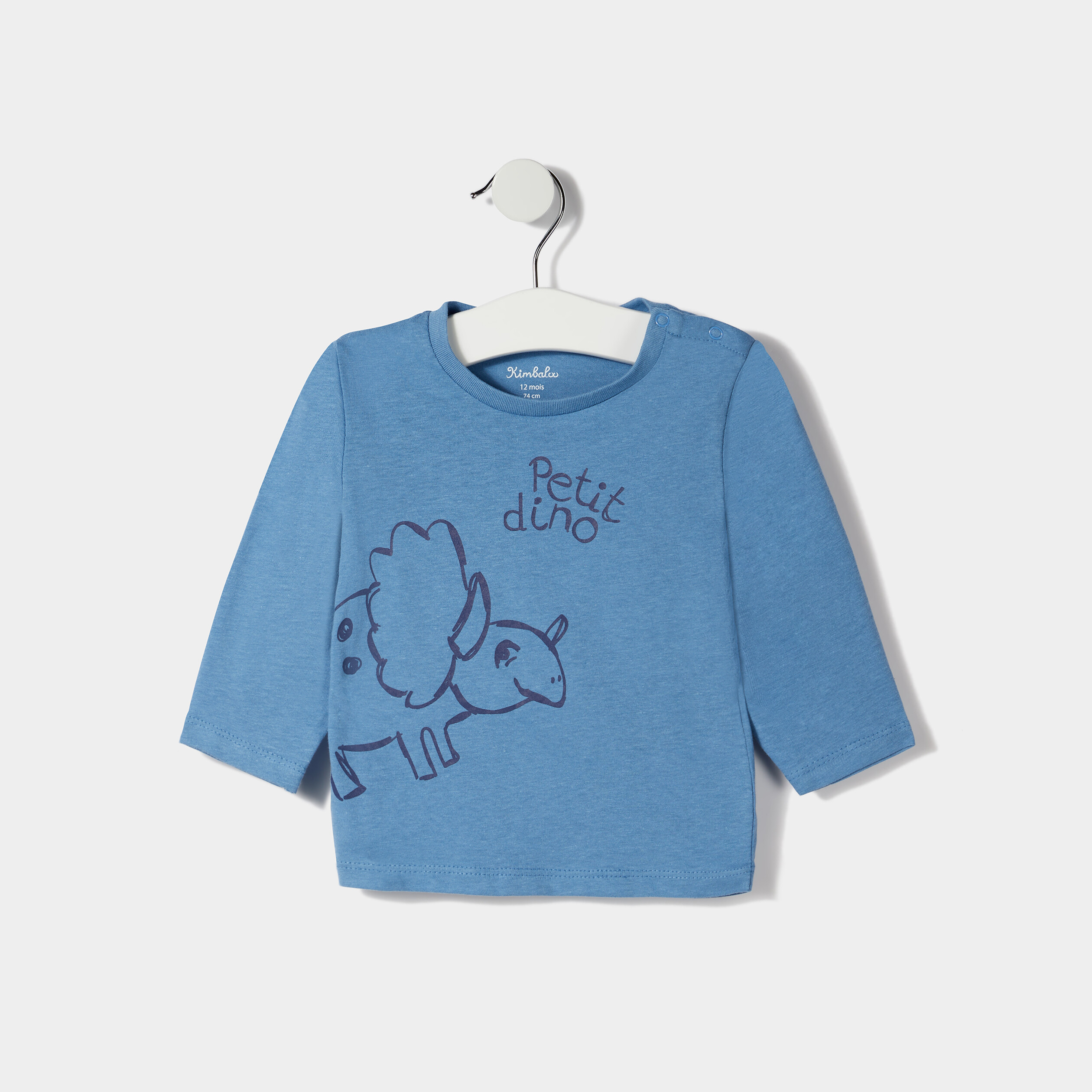 T-shirt manches longues bleu bébé garçon | La Halle