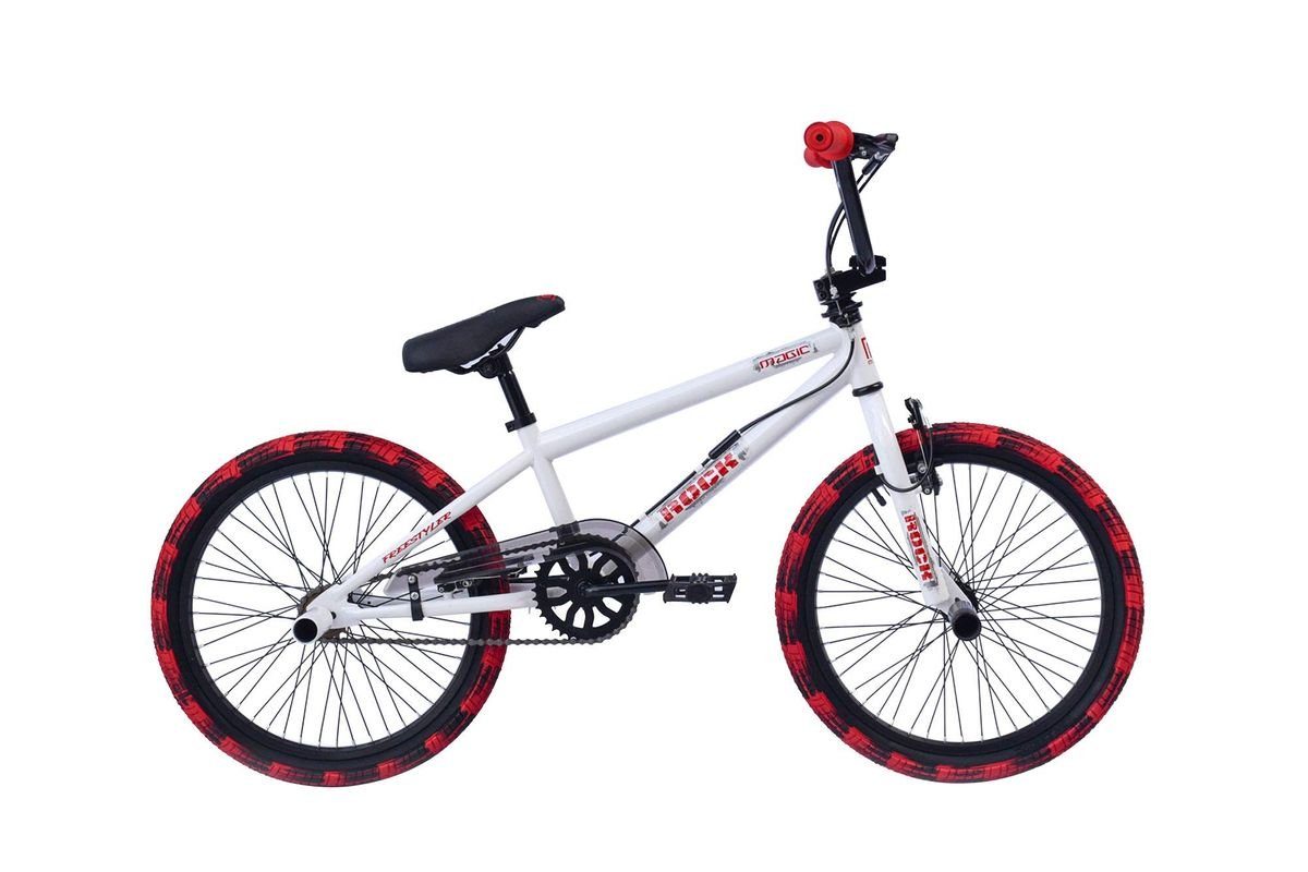 T&Y Trade BMX-Rad 20 ZOLL BMX KINDER FAHRRAD RAD BIKE 360° ROTOR Freestyle Rock Weiss, 1 Gang, 360° Rotorsystem, Pegs