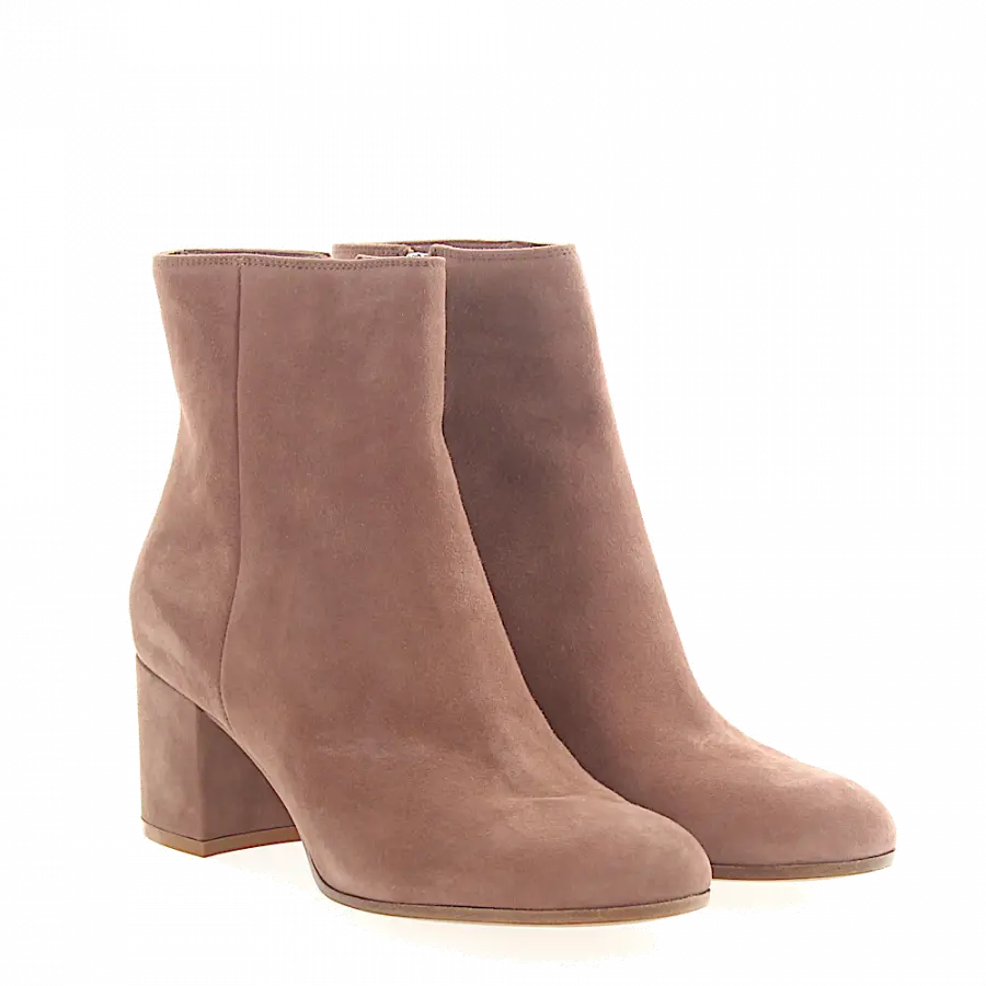 Gianvito Rossi - Klassische Stiefeletten MARGAUX MID Veloursleder - pink
