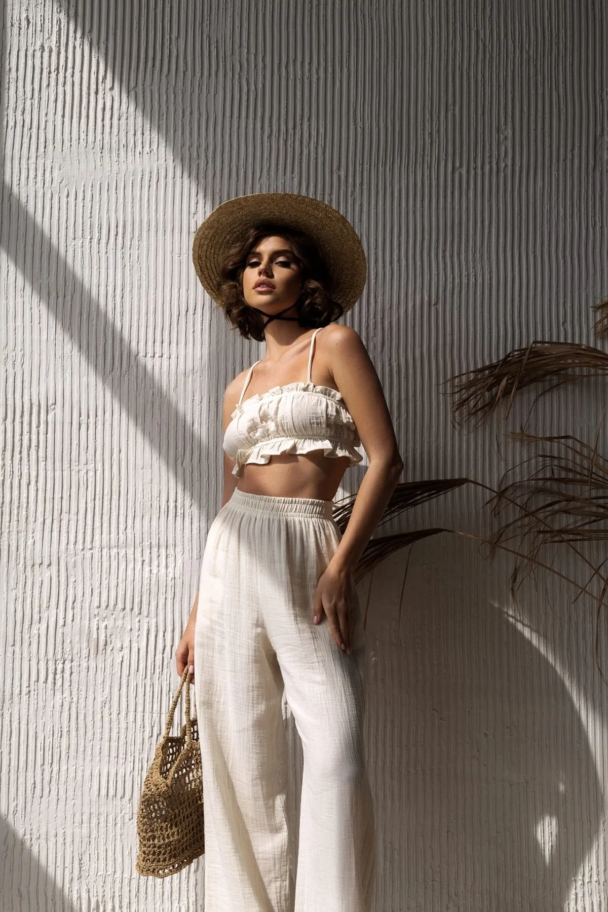 BOHEMAİ  Harvey Natural Muslin Crop Set