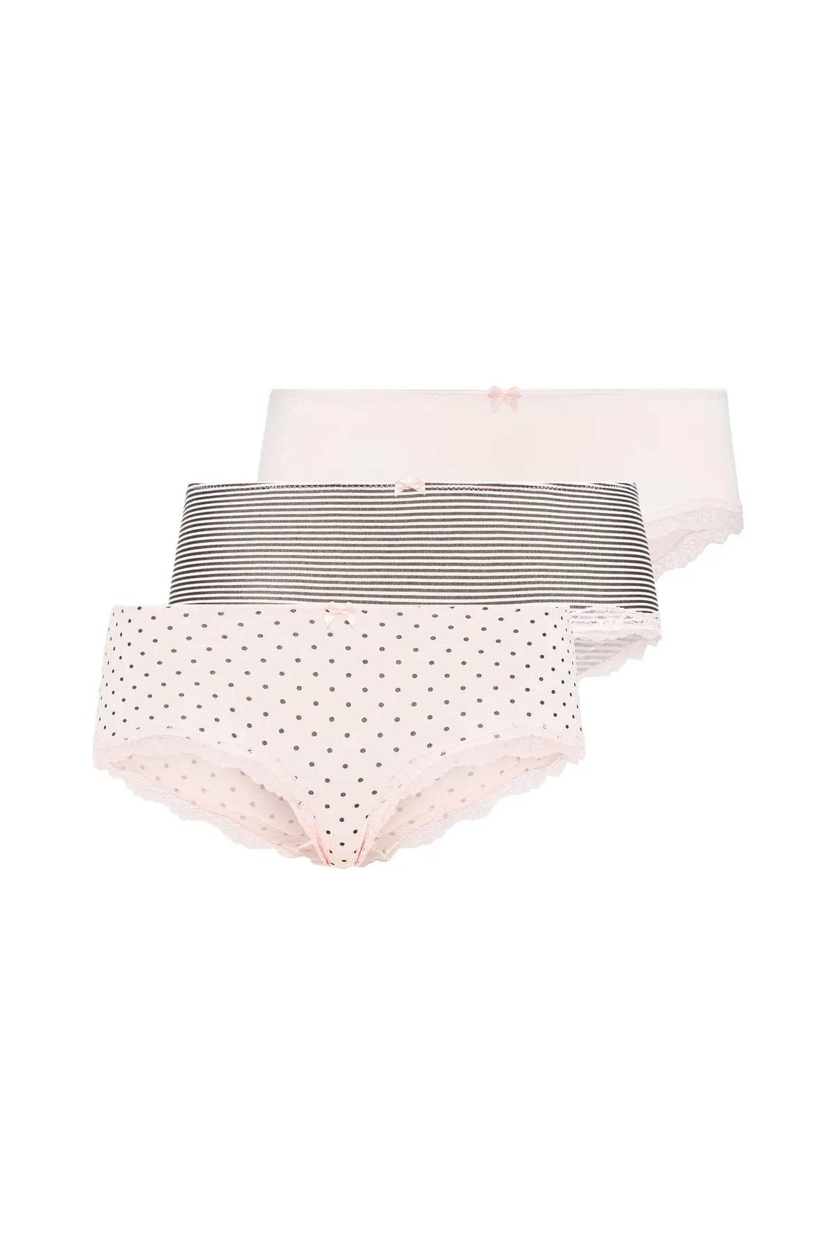 LASCANA  Unterhosen - Rosa - Gestreift