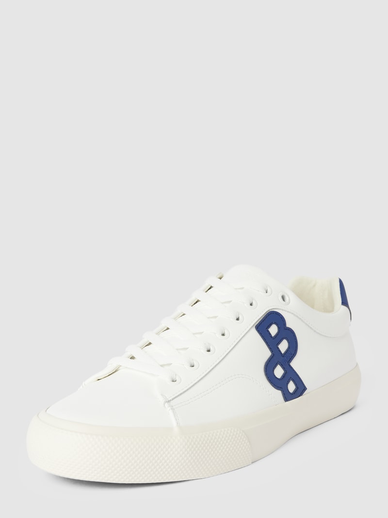 Sneaker mit Kontrastbesatz Modell 'Aiden' in weiß