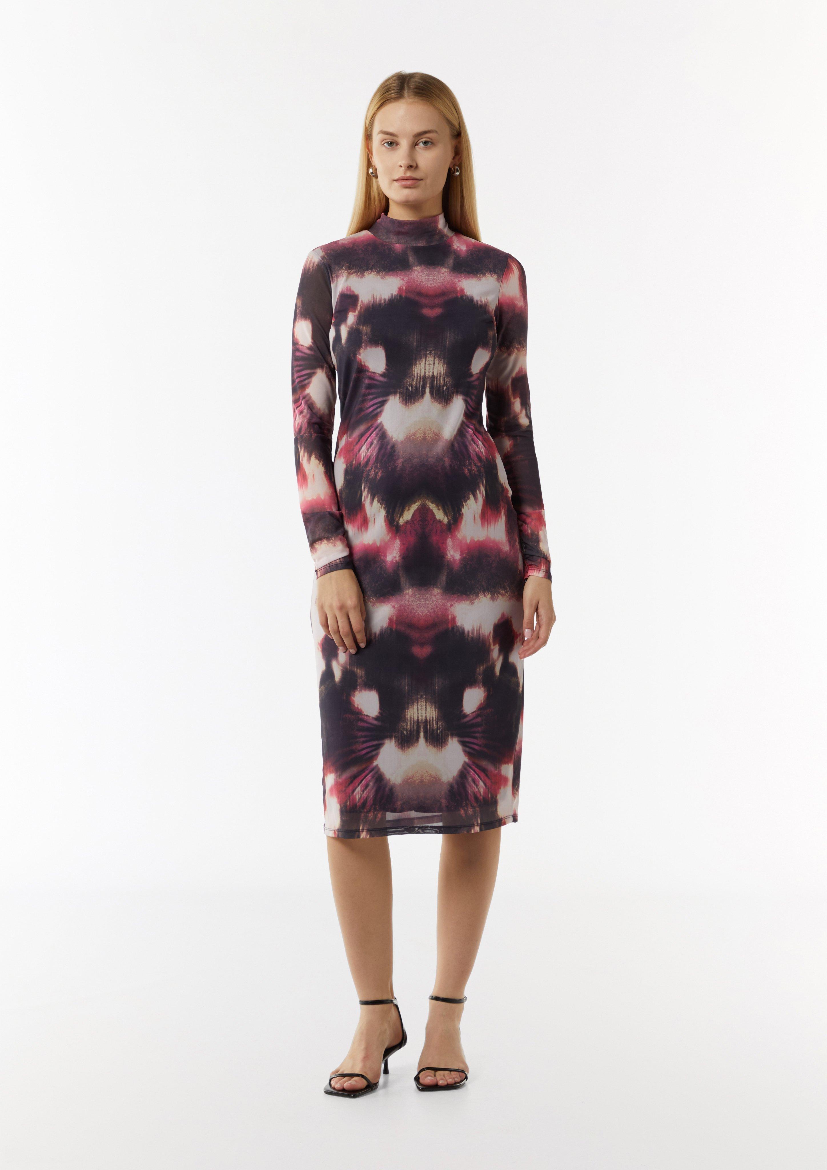 Modisches Midi-Kleid im Slim Fit - flieder