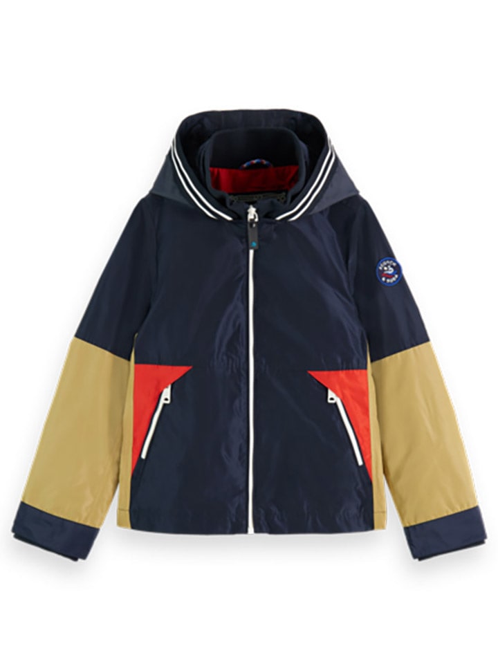 Scotch & Soda Regenjacke in Dunkelblau/ Beige günstig kaufen