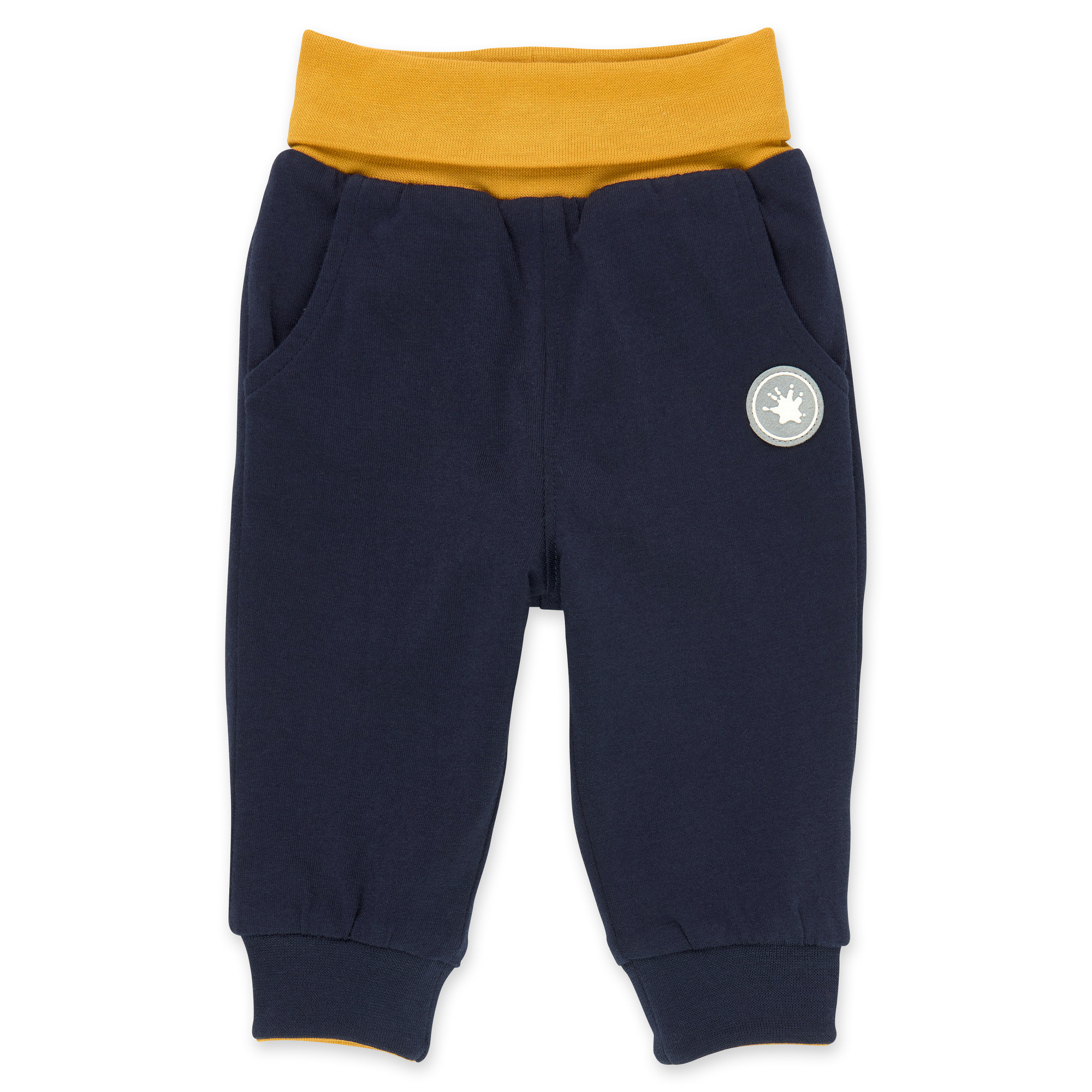 Baby Wendehose, gelb mit Blumen oder dunkelblau